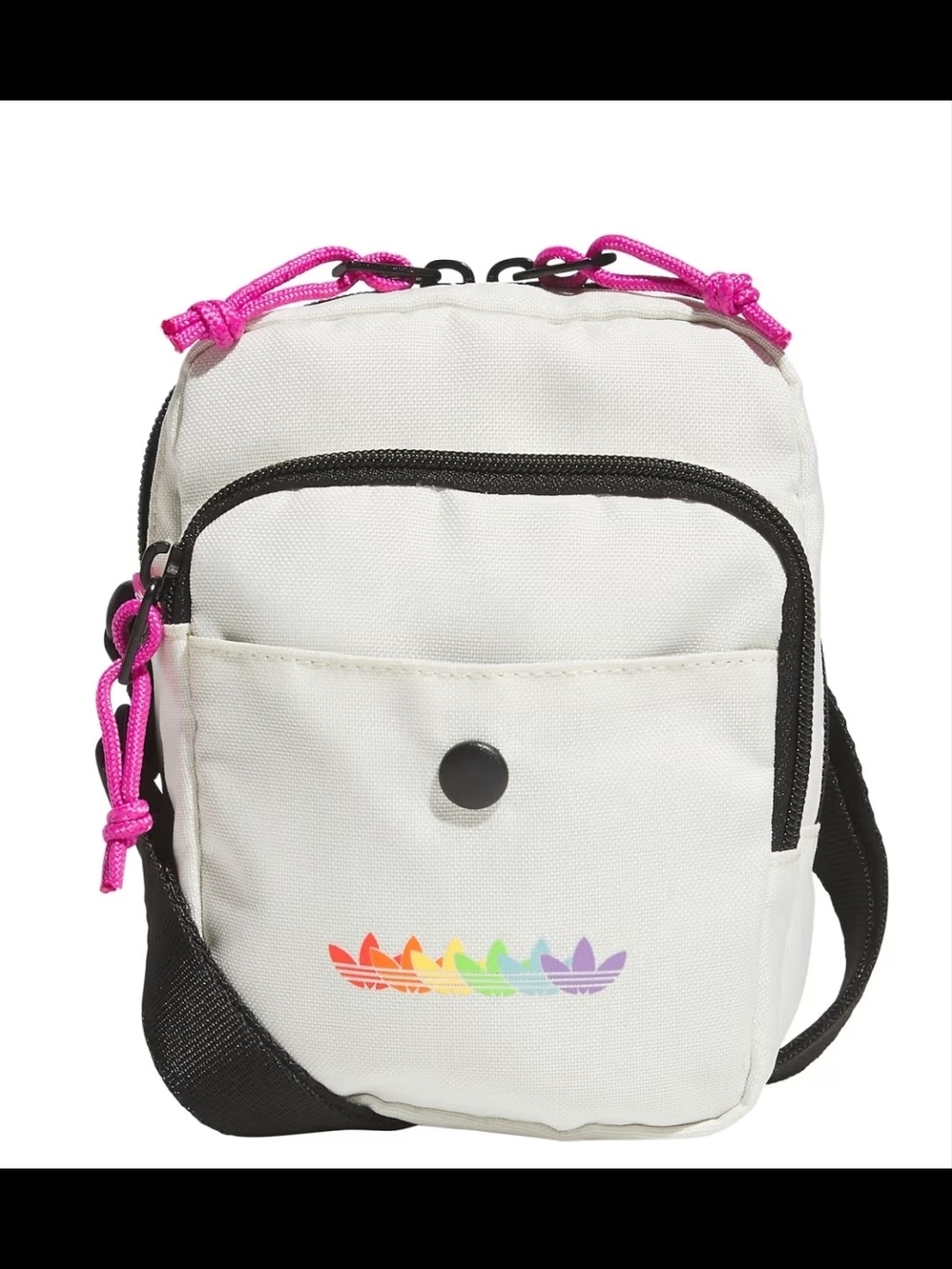 Adidas Originals Pride Utility 3.0 Festival Crossbody Bag off-white Rainbow Logo